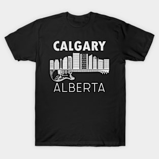 Calgary Canada Souvenir Guitar Music Alberta Calgary T-Shirt